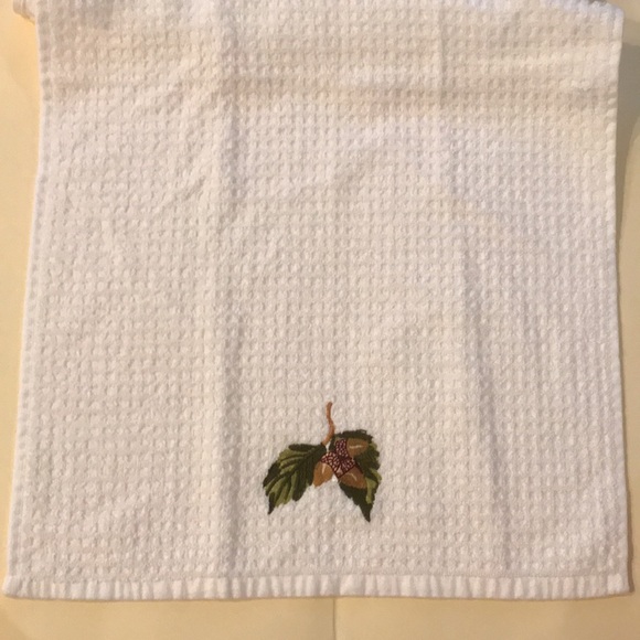 Embroidered Acorn Kitchen Towel - Picture 5 of 8